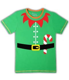 Прикольные футболки: Новогодний эльф (зеленая)